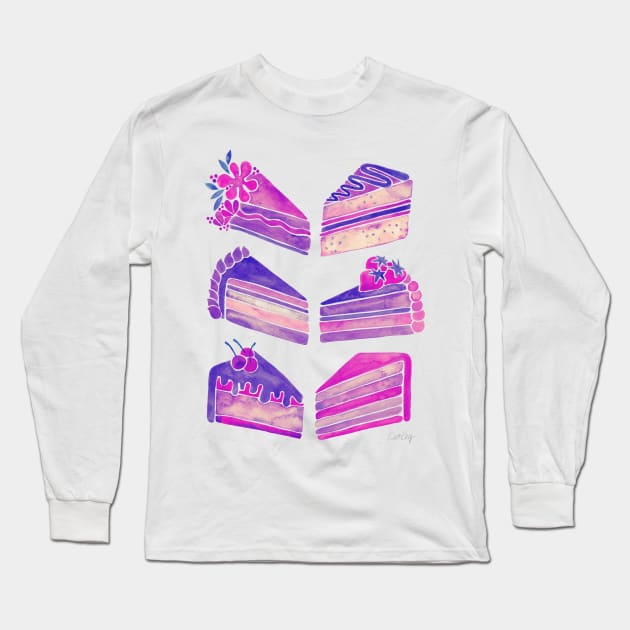 Unicorn Cake Slices Long Sleeve T-Shirt by CatCoq